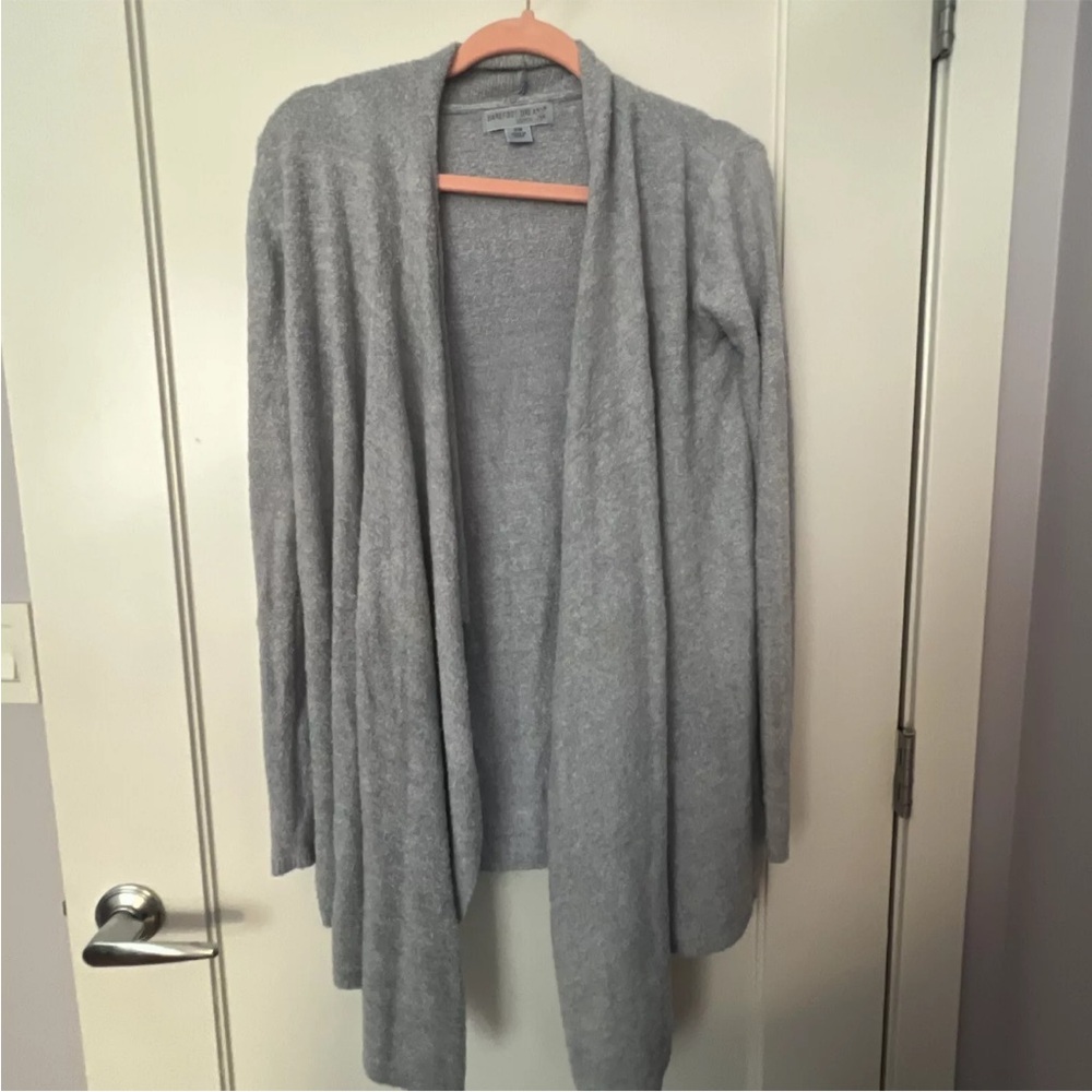 barefoot dreams cozy bamboo blend open front cardigan long sleeve sweater s/m